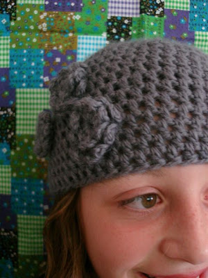 Ali McGraw inspired crochet hat.
