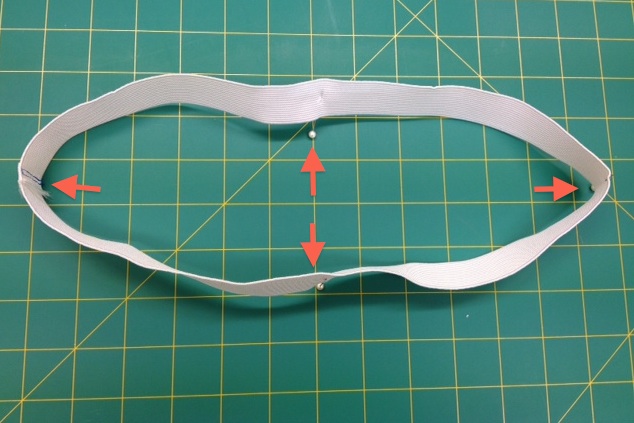 How to sew a thin elastic band together into a wide elastic