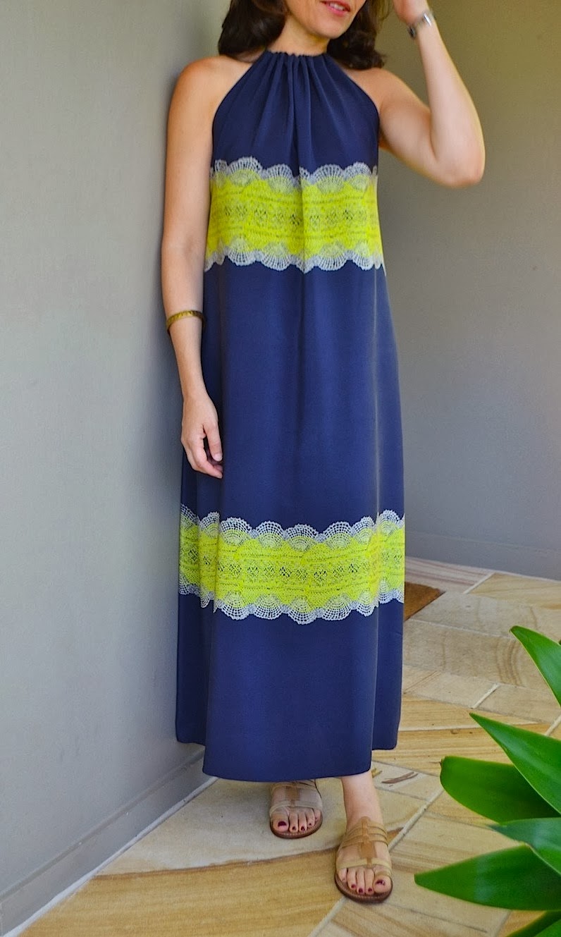 My Citron Lacey Drawstring Dress - Sew Tessuti Blog