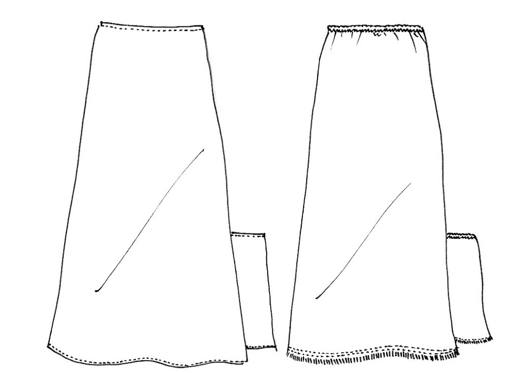 Slip Skirt Pattern - Free Slip Pattern Custom Size